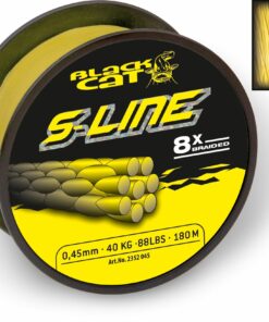 Black Cat Ø 0,45mm Šňůra S-Line D: 180m 50kg / 110lbs žlutá