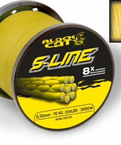 Black Cat Ø 0,38mm Šňůra S-Line D: 3000m 40kg / 88lbs žlutá