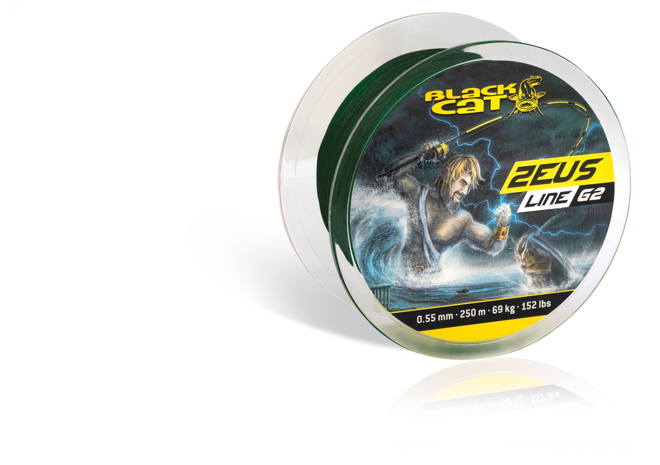 Black Cat Ø 0,45mm Zeus Line G2 D: 250m 46kg / 101lbs zelená – Obrázok 3