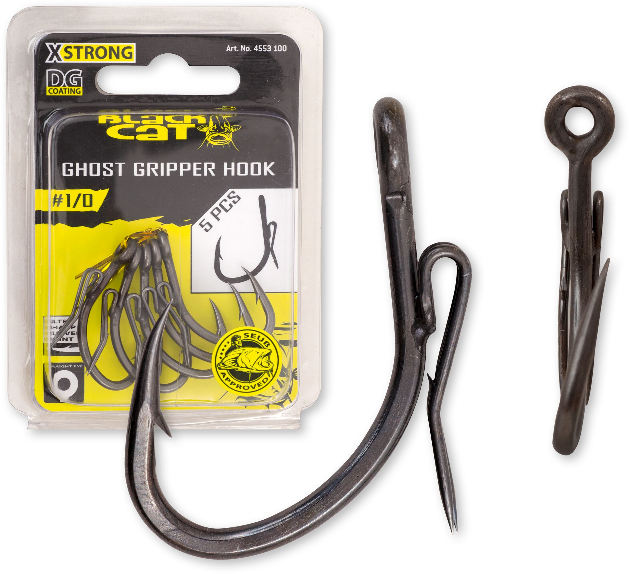 Black Cat #3/0 Háček Ghost Gripper DG DG coating 5 ks