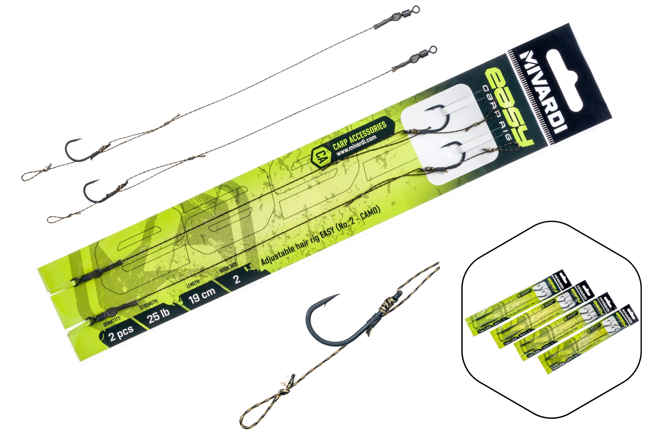 Mivardi Adjustable hair rig Easy vel.2 camo