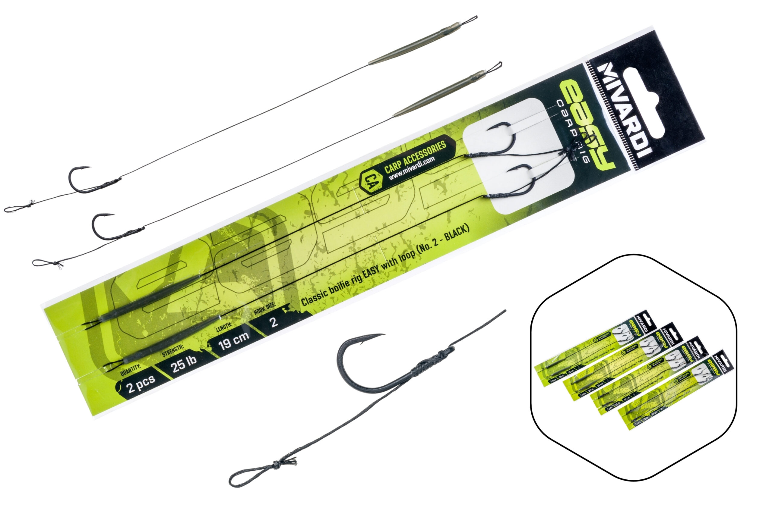 Mivardi Classic boilie rig Easy s očkem vel. 2 černý