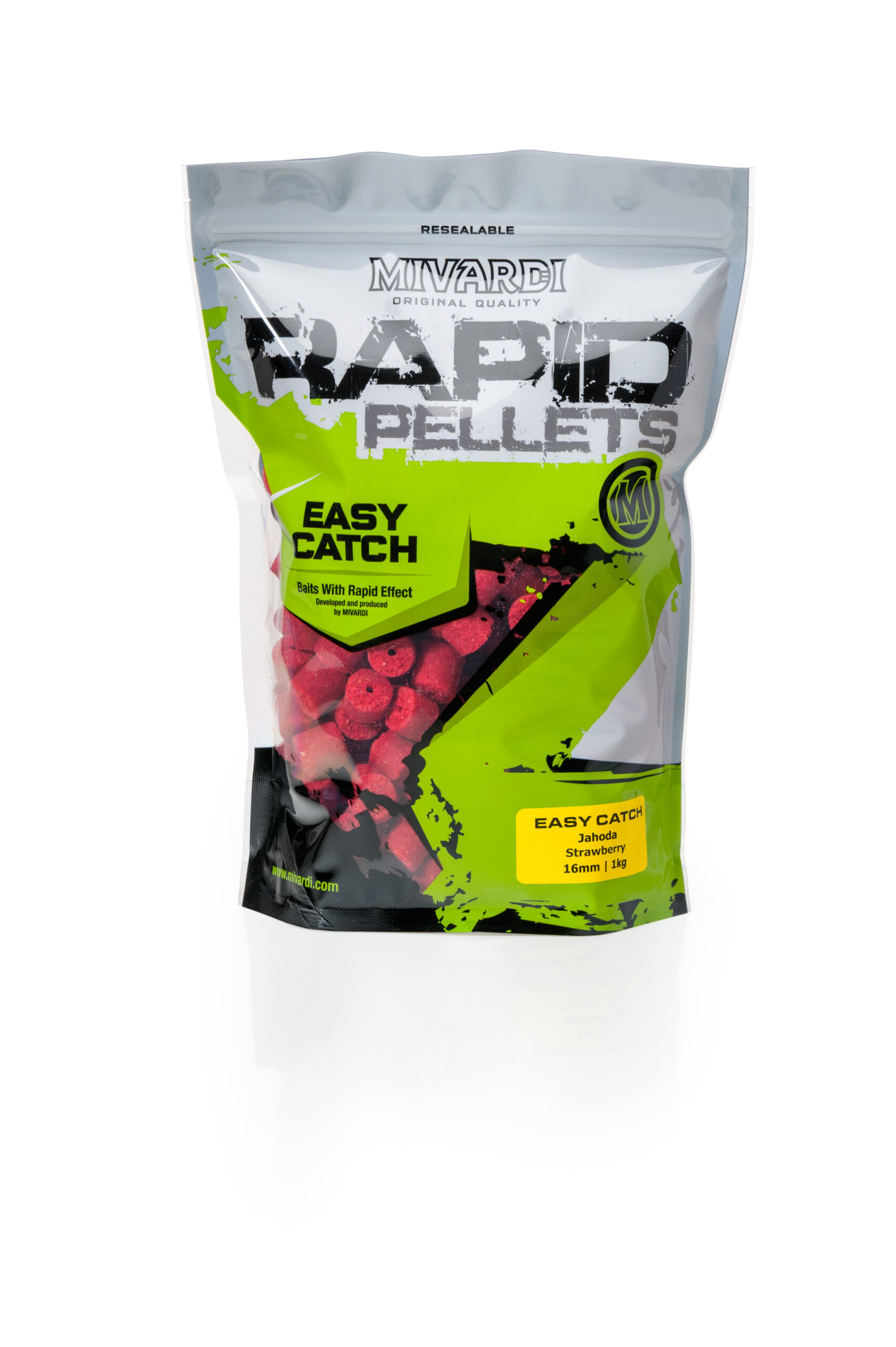 Mivardi Rapid pelety Easy Catch - Jahoda (5kg | 12mm) – Obrázok 2