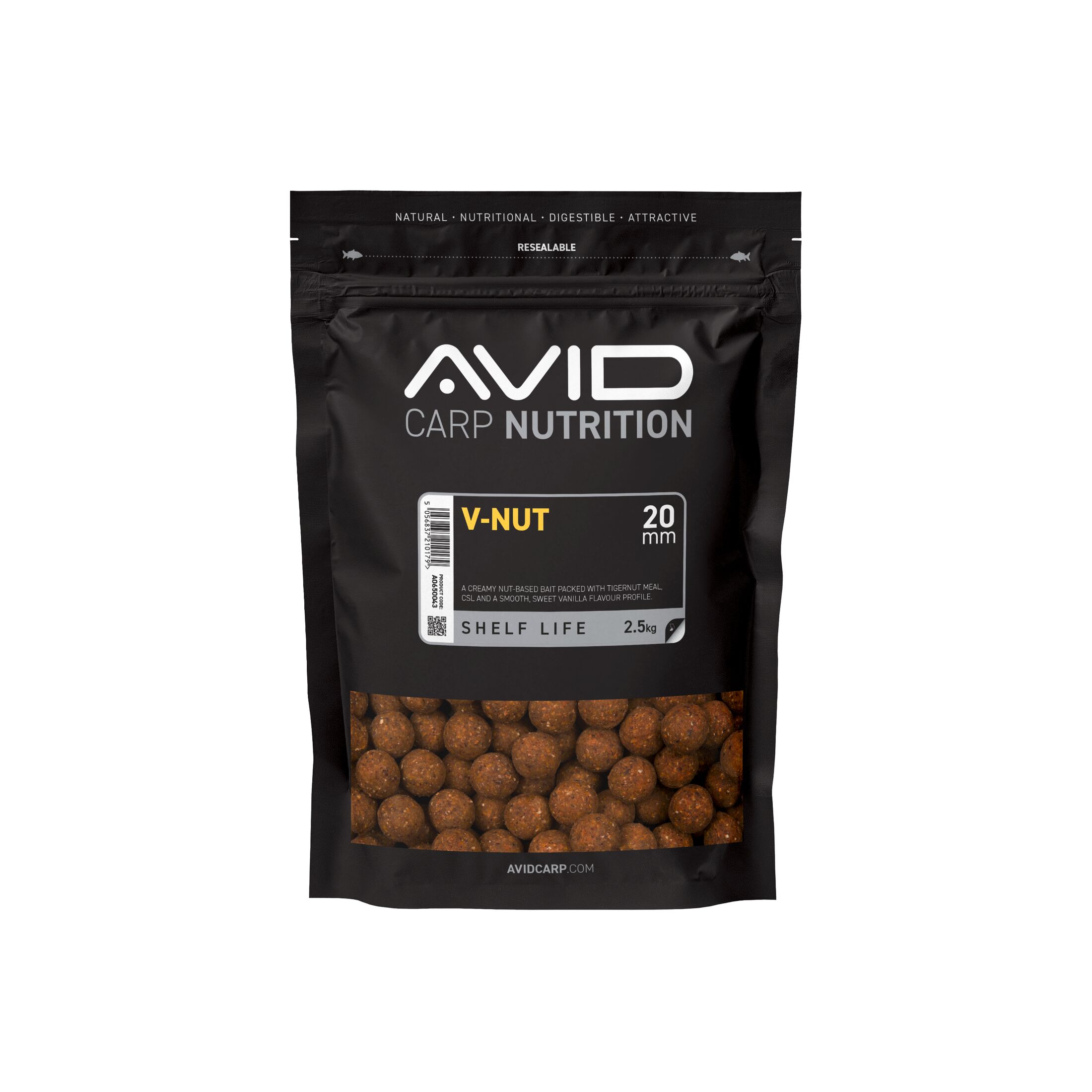 Avid V-Nut Boilies – 20mm (2.5kg)
