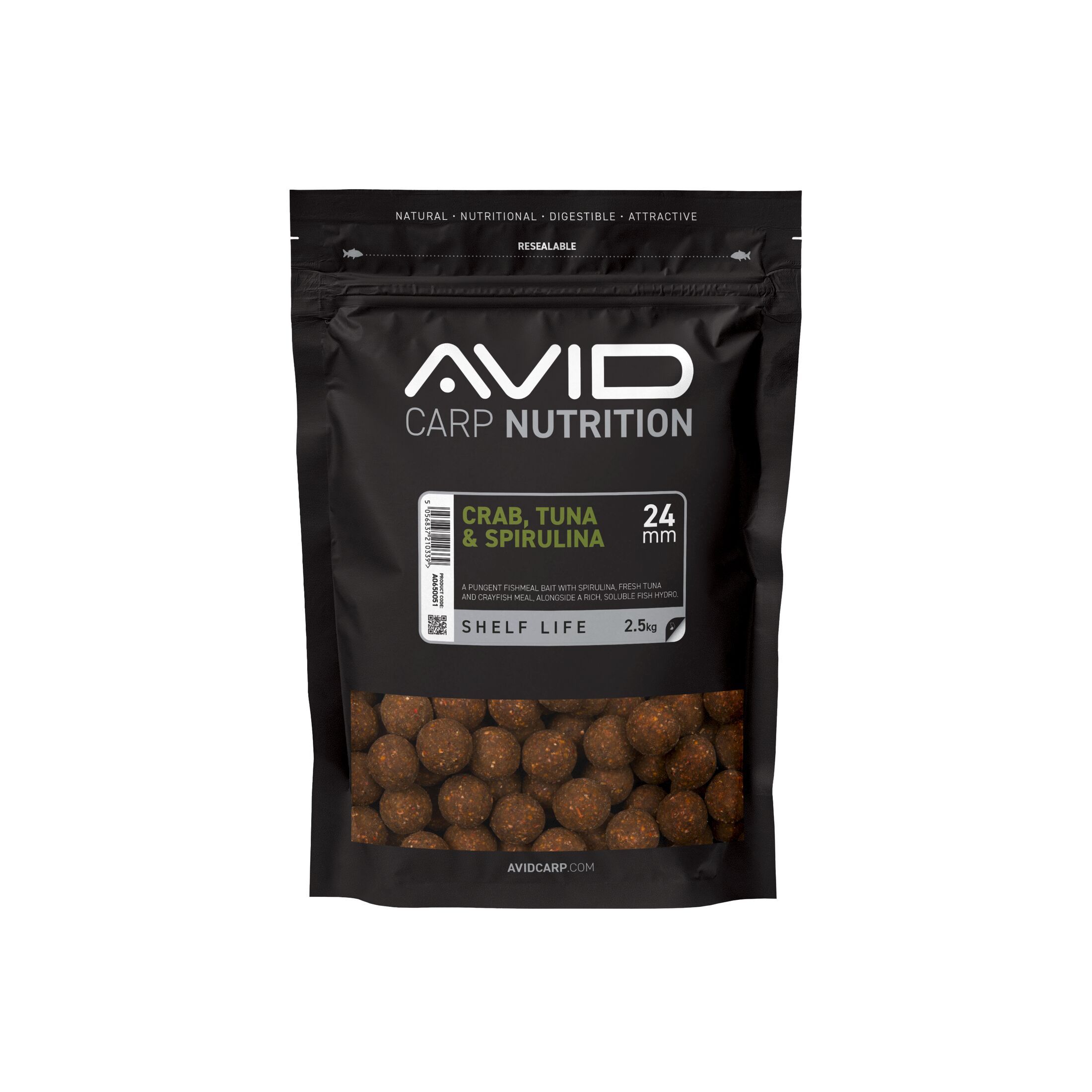 Avid Crab, Tuna & Spirulina Boilies – 24mm (2.5kg)