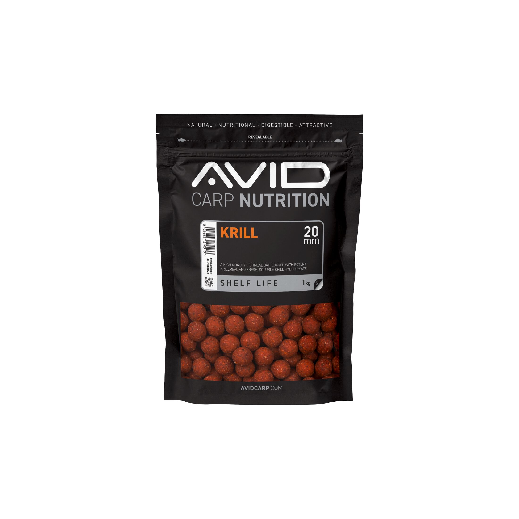 Avid Krill Boilies – 20mm (1kg)
