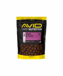 Avid Crab & Plum Boilies – 15mm (1kg)