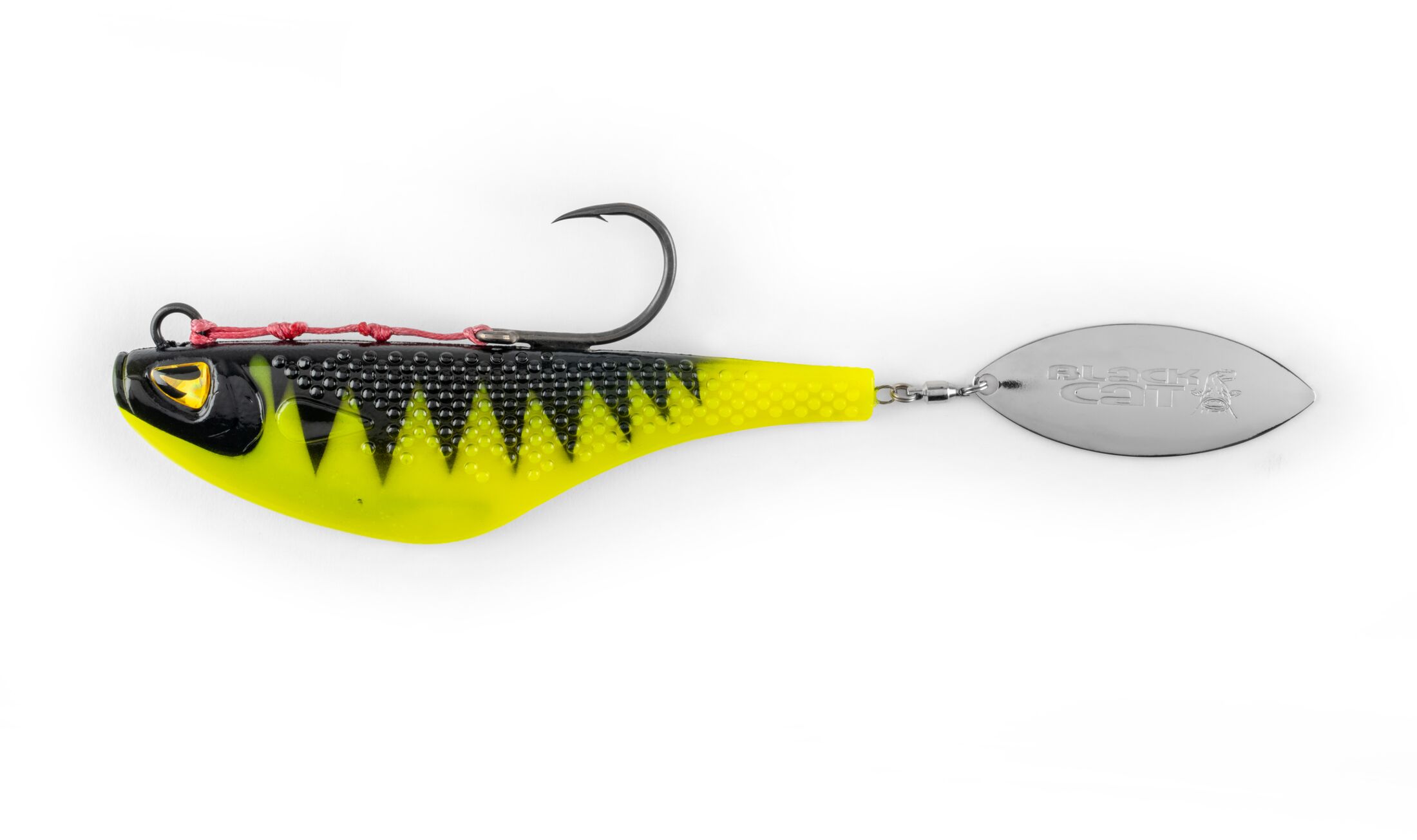 Black Cat Mad Flash Spin Tail 14cm Shock Perch