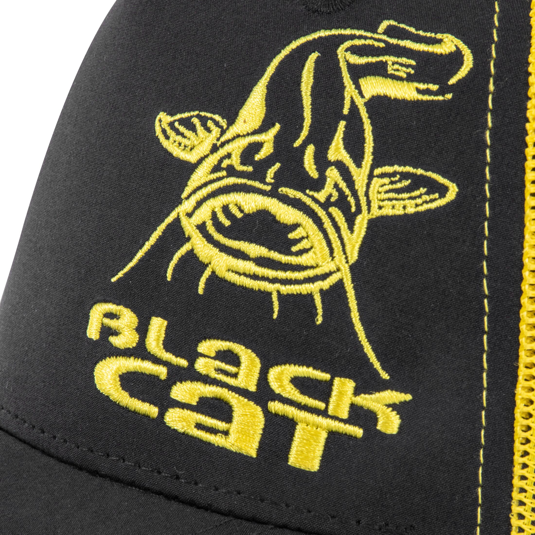 Black Cat Black and Yellow Trucker Cap – Obrázok 3
