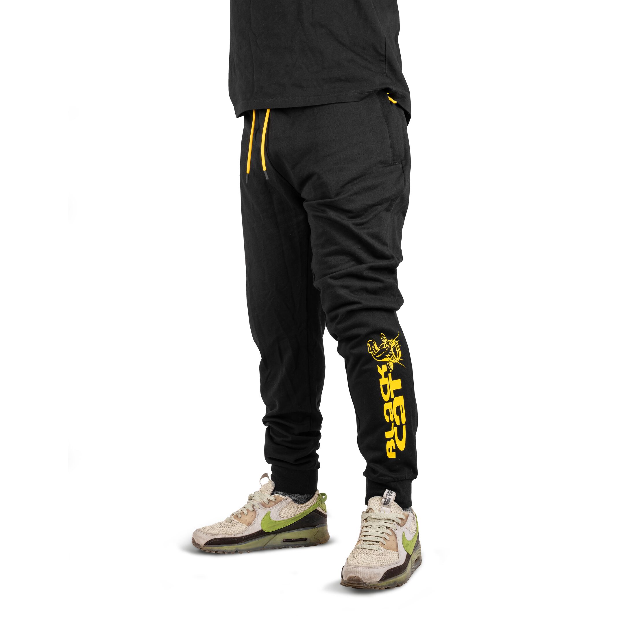 Black Cat Black Joggers Medium