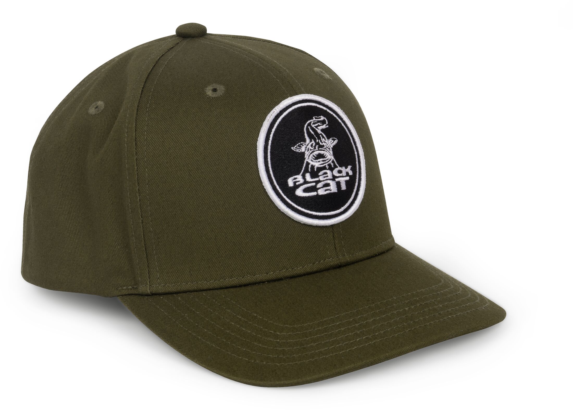 Black Cat Green Flat Peak Cap