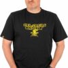 Black Cat Distressed Logo Black Tee XL