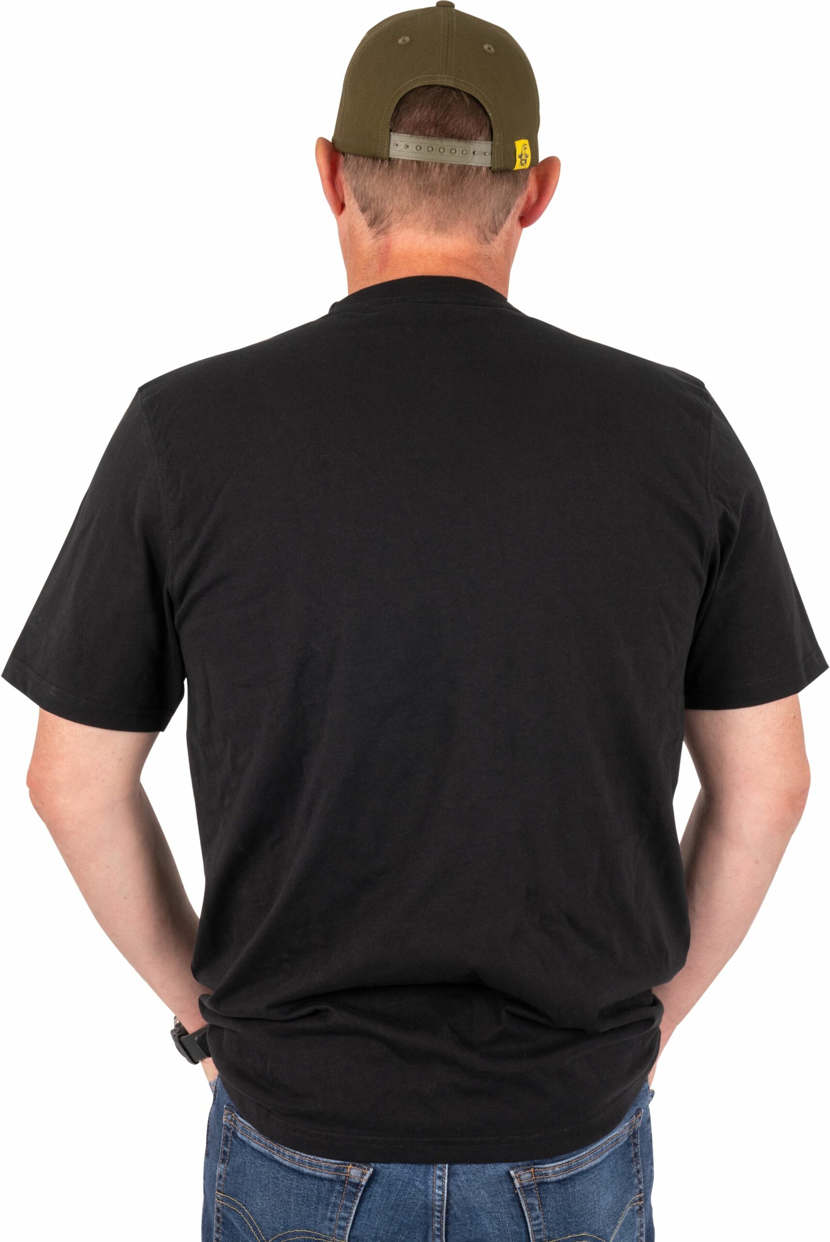 Black Cat Distressed Logo Black Tee XXL – Obrázok 2