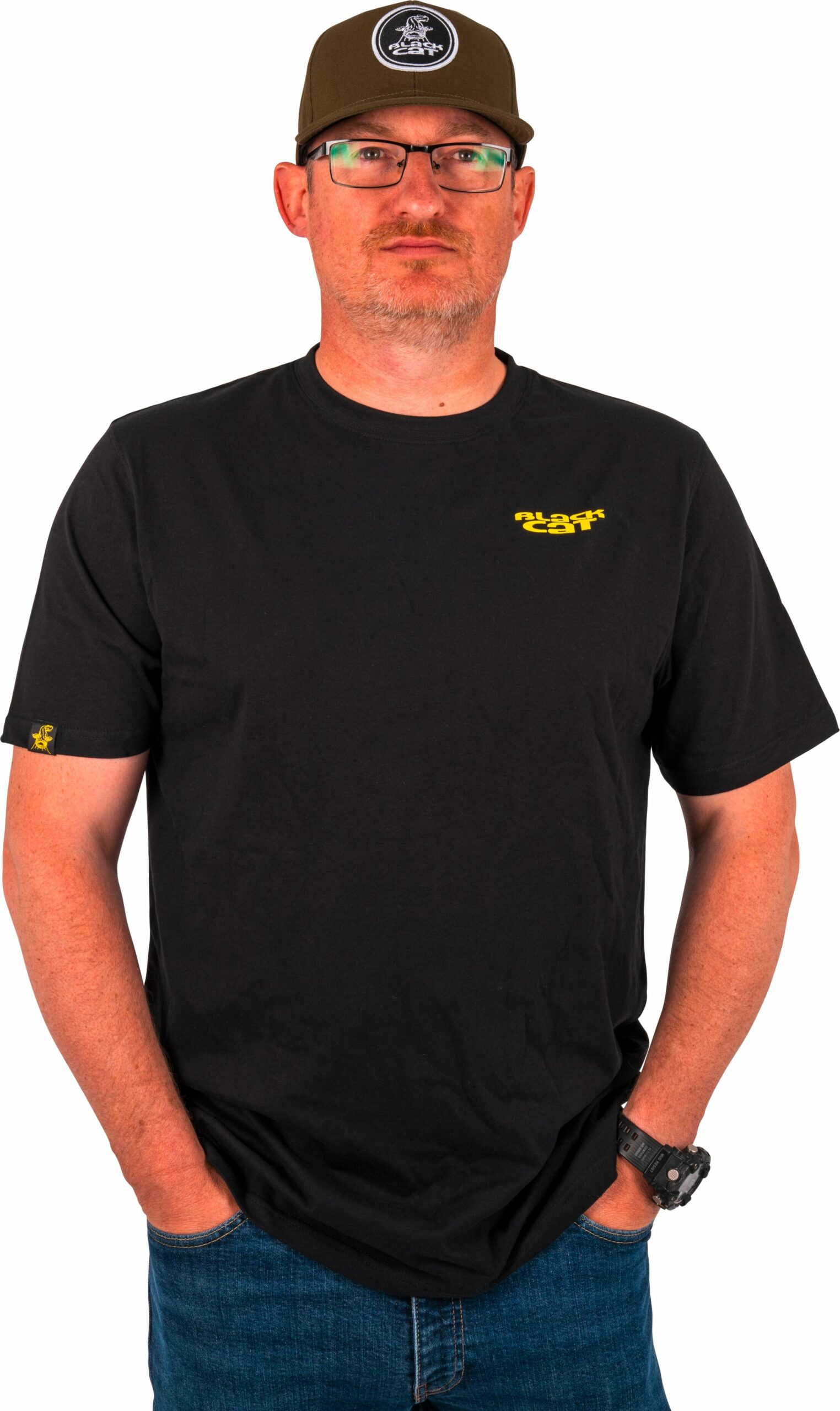 Black Cat Chase Dreams Black Tee XL