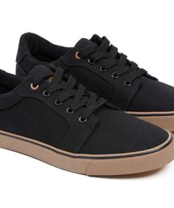 Fox Black Canvas Shoe