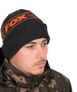 Alternative view of Fox Collection Beanie Hat - Black & Orange
