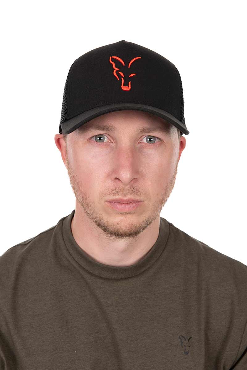 Fox Collection Trucker Cap - Black/Orange – Obrázok 2