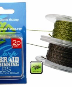 Giants fishing Náväzcová šnúrka Carp Braid Sinking 25lbs / 20m Camou Green