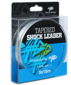 Giants fishing Ujímaný šokový vlasec Tapered Shock Leader 5 x 15 m / 0,26 - 0,57 mm
