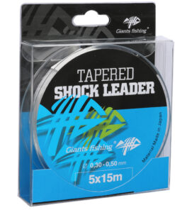 Giants fishing Ujímaný šokový vlasec Tapered Shock Leader 5 x 15 m / 0,30 - 0,50 mm