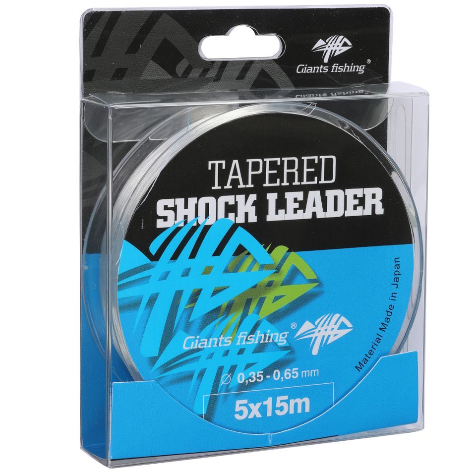 Giants fishing Ujimaný šokový vlasec Tapered Shock Leader 5 x 15 m / 0,35 - 0,65 mm