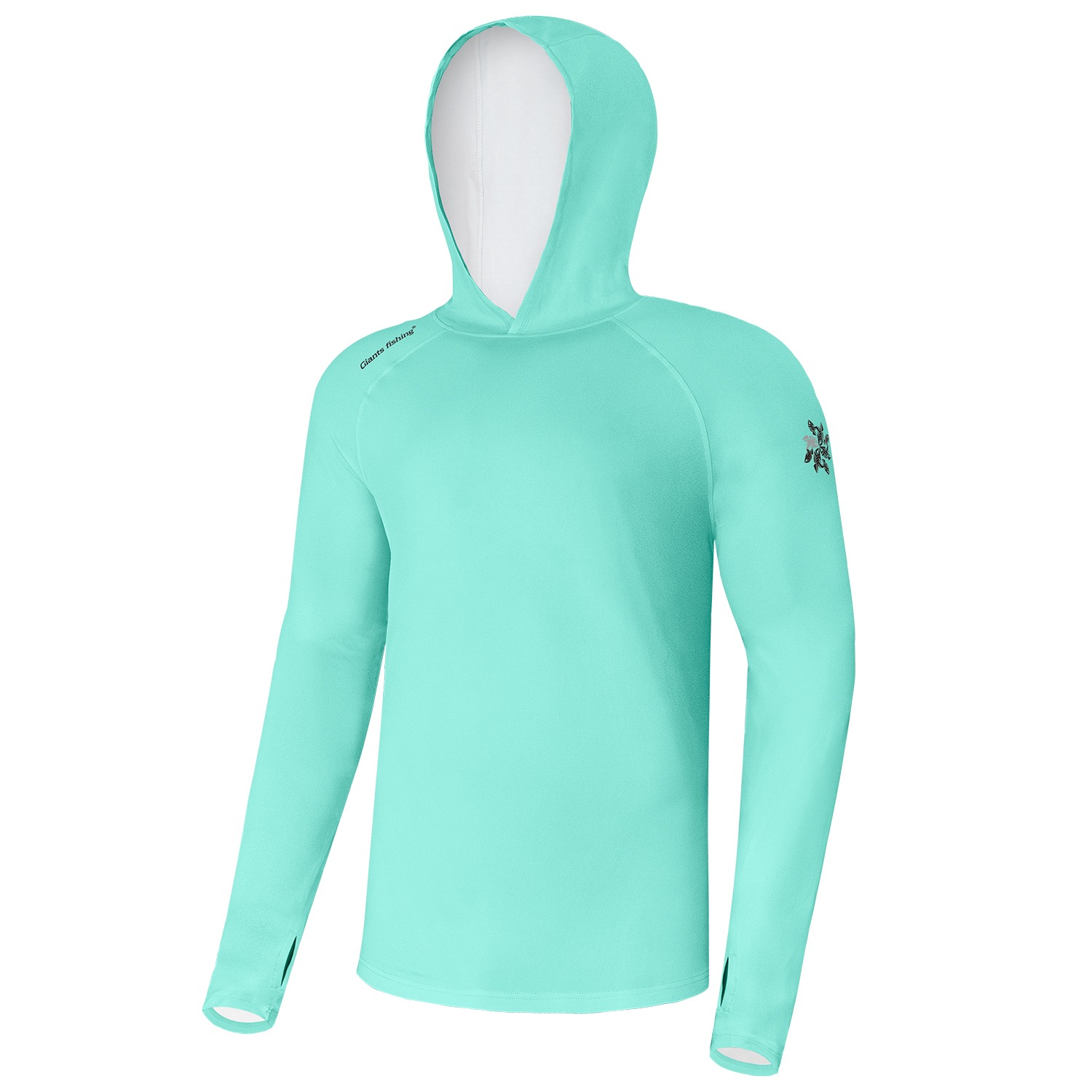 Giants fishing Funkčné tričko s dlhým rukávom UV50+Hoodie Blue