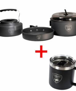 Giants fishing Akčný set Sada nádobí s konvičkou + Nerezový thermo hrnček 400ml