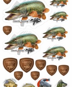 Giants fishing Mix nálepiek Giants Fishing Štika ( 19ks )