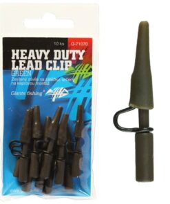 Giants fishing Bočný záves kovový Heavy Duty Lead Clip Green, 10ks
