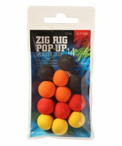 Giants fishing Penové plávajúce boilie Zig Rig Pop-Up 14mm mix color, 12ks