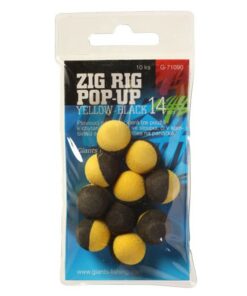 Giants fishing Penové plávajúce boilie Zig Rig Pop-Up yelow-black 10mm, 10ks