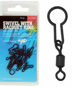 Giants fishing Obratlík Swivel with Racquet ring, UK.4 (veľ.8 EU)/10ks