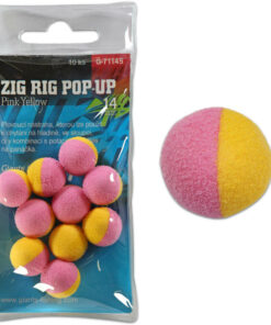 Giants fishing Penové plávajúce boilie Zig Rig Pop-Up pink-yellow 14mm, 10ks