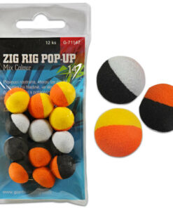 Giants fishing Penové plávajúce boilie Zig Rig Pop-Up mix colour 14mm, 12ks
