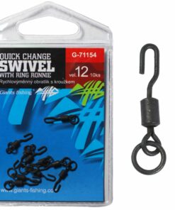 Giants fishing Rýchlovýmenný obratlík s krúžkom Quick Change Swivel with Ring Ronnie, vel.12/10ks