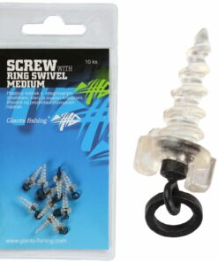 Giants fishing Kolíček s obratlíkom a krúžkom Screw with Ring Swivel Medium 10ks