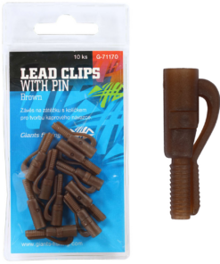 Giants fishing Záves na bočné olovo Lead Clip with Pin Hnedá/10ks