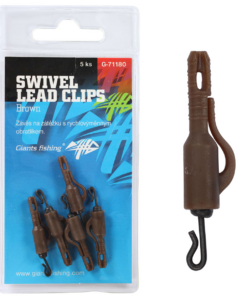 Giants fishing Závěs na bočné olovo Swivel Lead Clips Hnedé 5ks