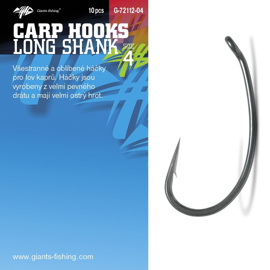 Giants fishing Háčik s očkom Long Shank 10ks