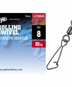 Giants fishing Pev. obratlík s karabinkou Rolling Swivel with Hooked Snap 10ks