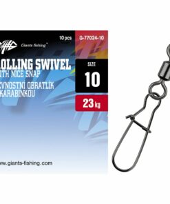 Giants fishing Pev. obratlík s karabinkou Rolling swivel with nice snap 10ks