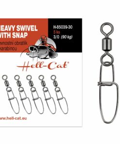 Hell-Cat Pevnostný obratlík s karabinou Heavy Swivel with Snap 5ks