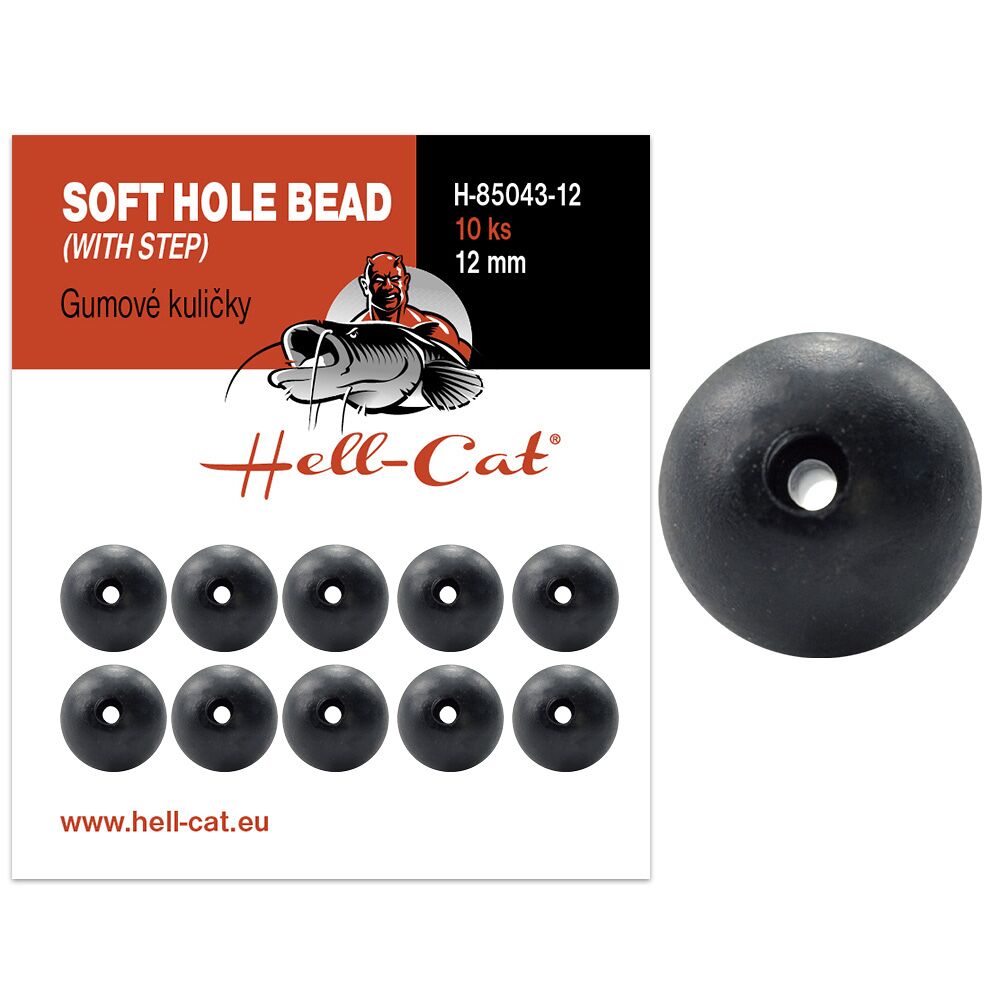Hell-Cat Gumové guličky Soft Hole Bead (s krokom) 10ks