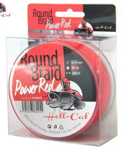 Hell-Cat Prepletená šnúra Round Braid Power Red 200m
