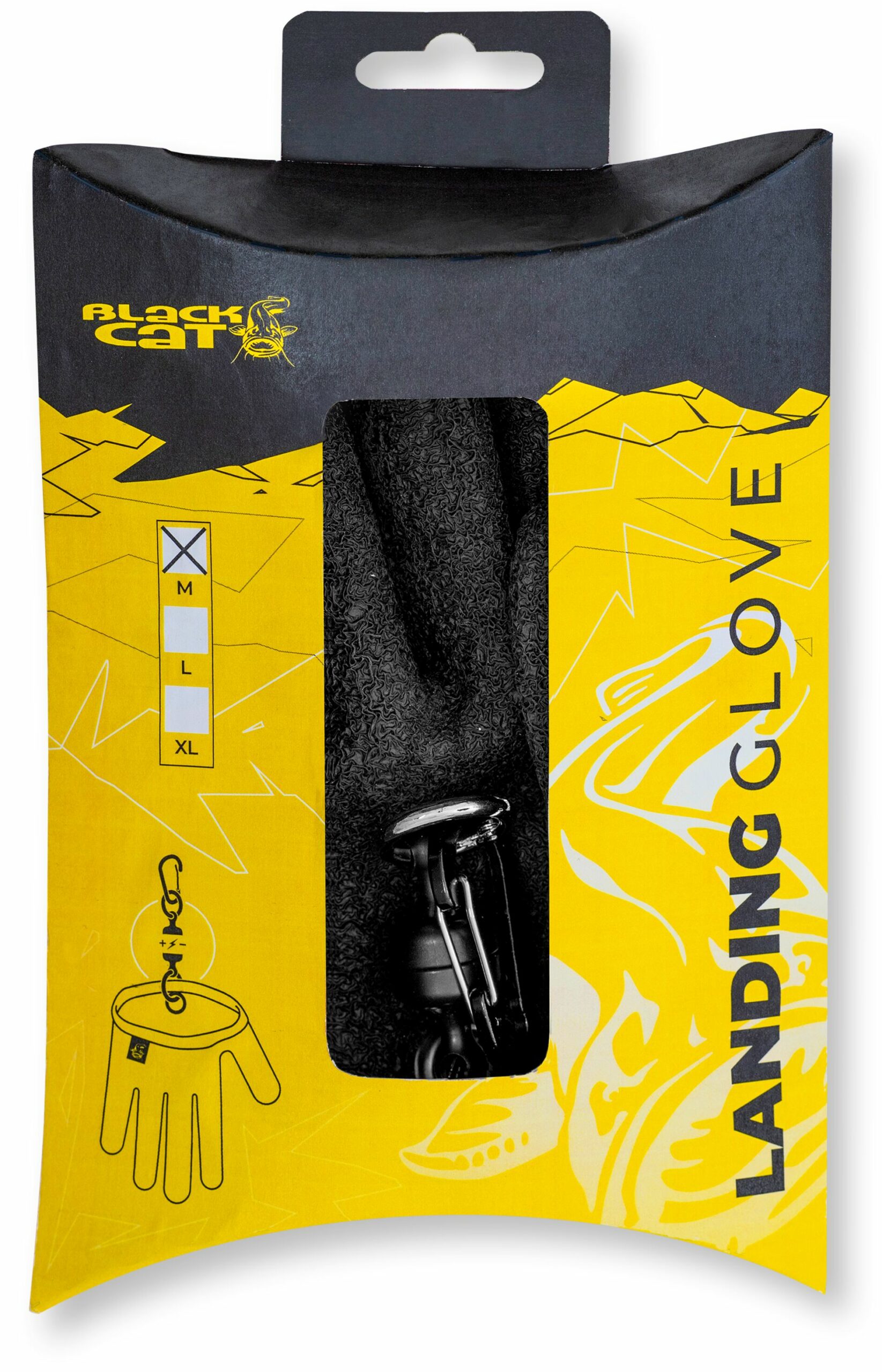 Black Cat M Landing Glove černá – Obrázok 2