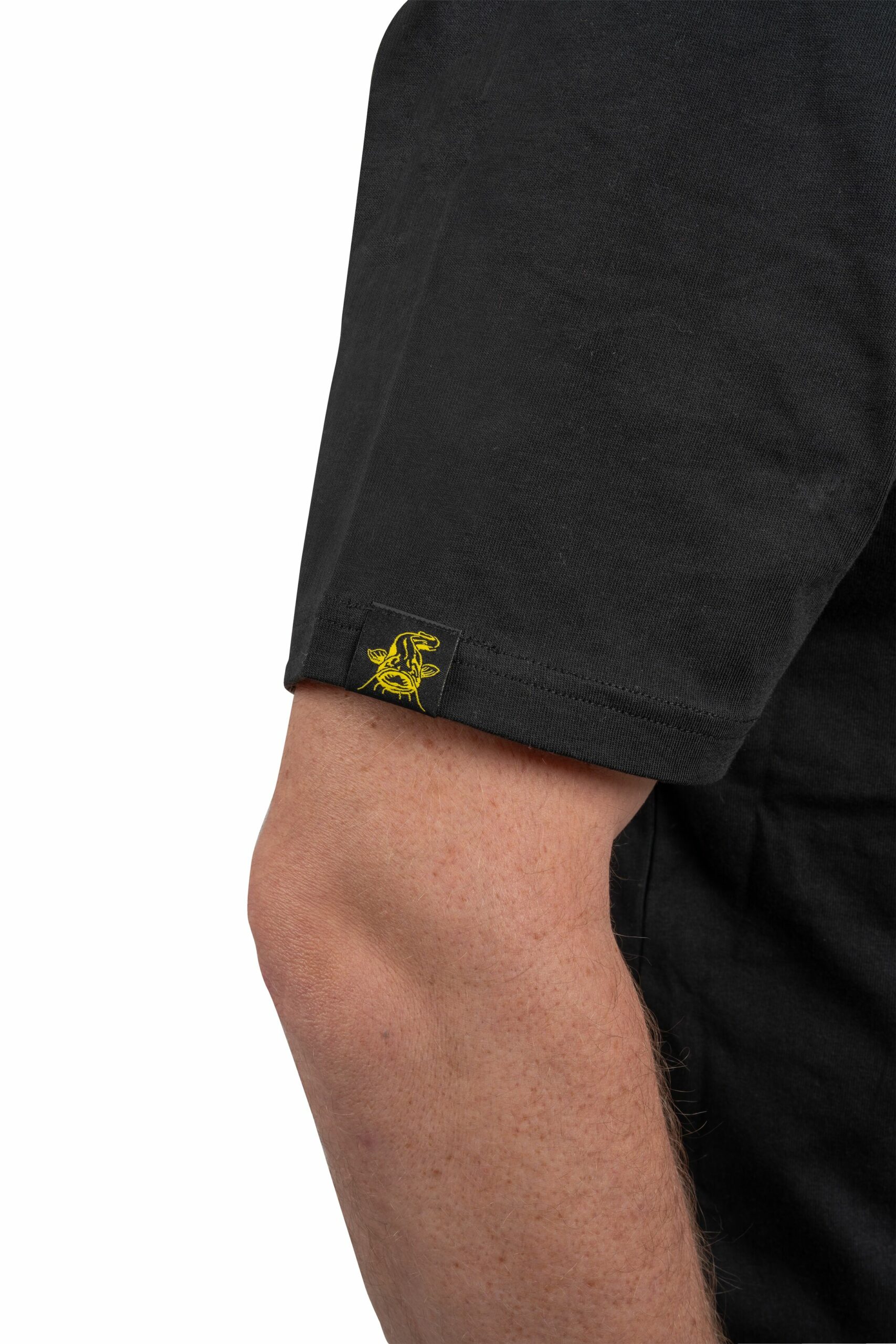 Black Cat Logo Black T-Shirt Small – Obrázok 3
