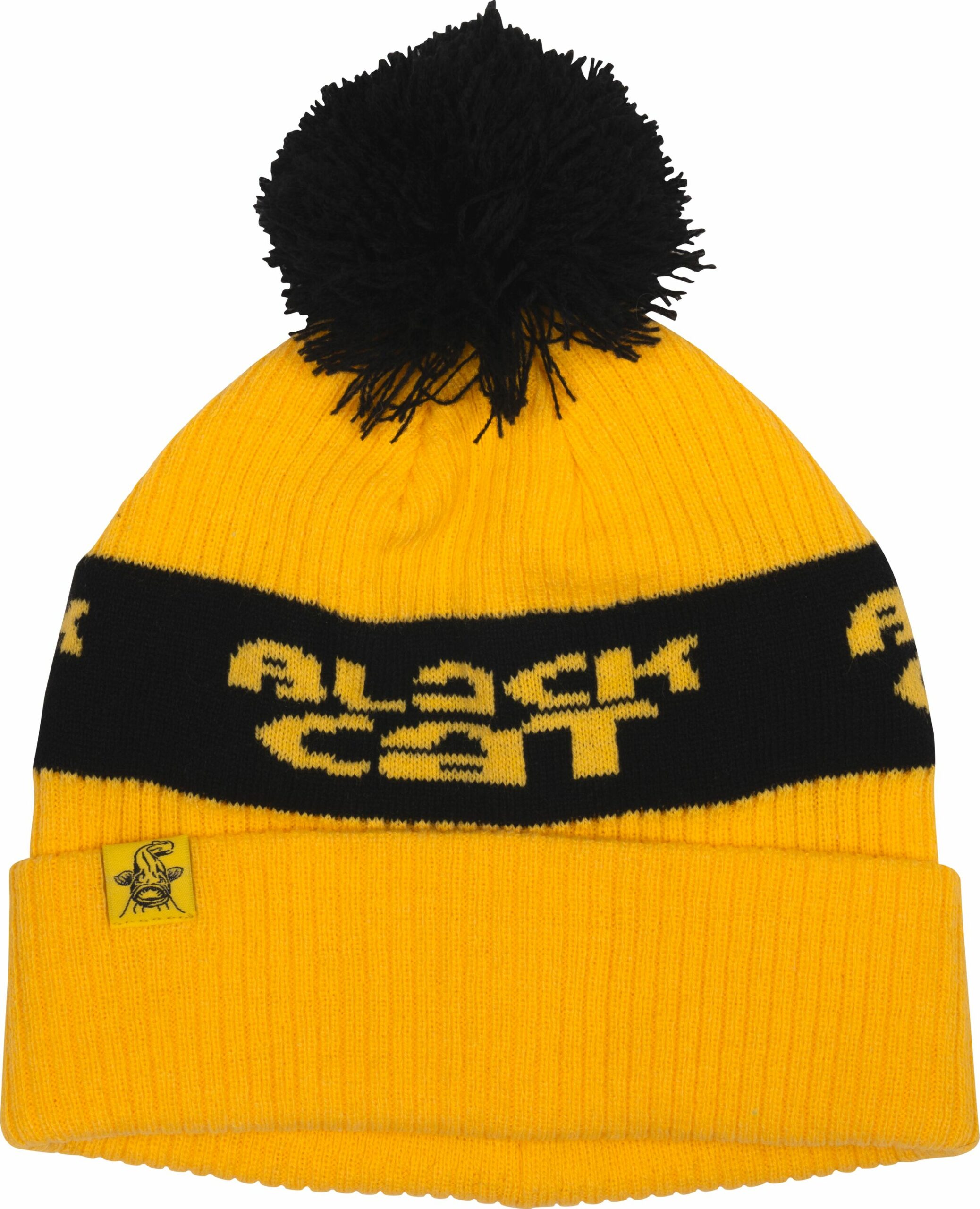 Black Cat Yellow Bobble Hat